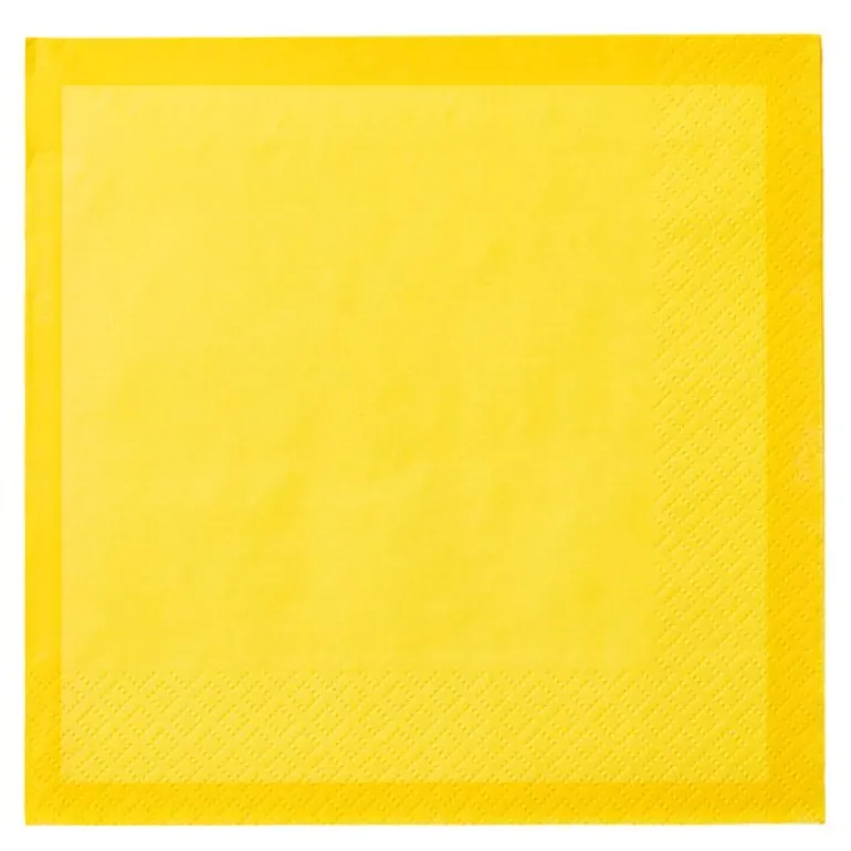 Serviett 33x33 cm 20 stk ildgul