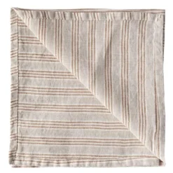 Serviett 45x45 cm hazelnut stripe