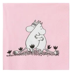 Servietter Kjærlighet 33x33 cm rosa