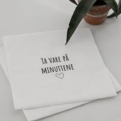 Servietter lunsj 16,5x16,5 cm 20 stk "ta vare på minuttene"