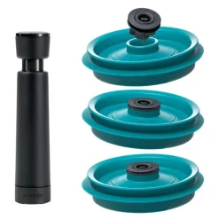 Sett: 3 lokk 1 pumpe 3 stoppers grønn