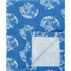 Shell bomullsduk 150x250 cm blå/hvit