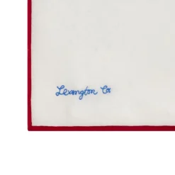 Shell embroidered tøyserviett 50x50 cm hvit/blå/rød