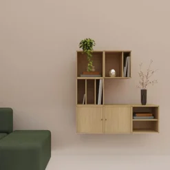 Signature hylle m/dør s10 modul natur