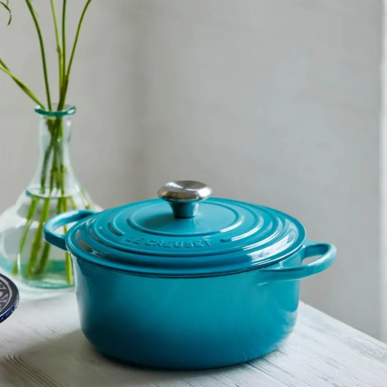 Signature støpejernsgryte rund 24 cm 4,2L caribbean
