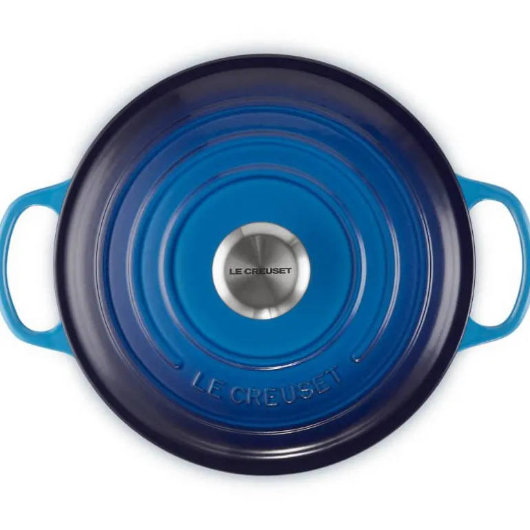 Signature støpejernsgryte rund 24 cm 4,2L azure