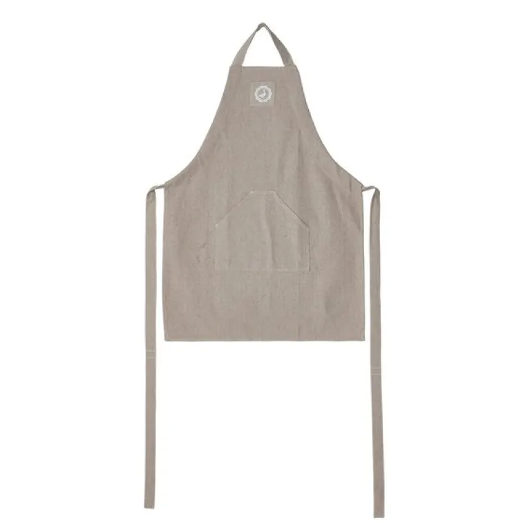 Signerat forkle 85 cm sand