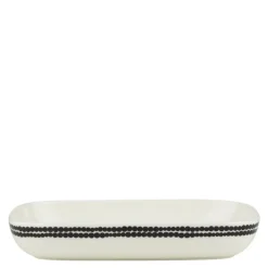 Siirtolapuutarha serveringsfat 18x25 cm svart/hvit