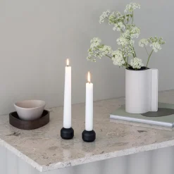 Silhouette lysestake 3,4 cm 2 stk svart