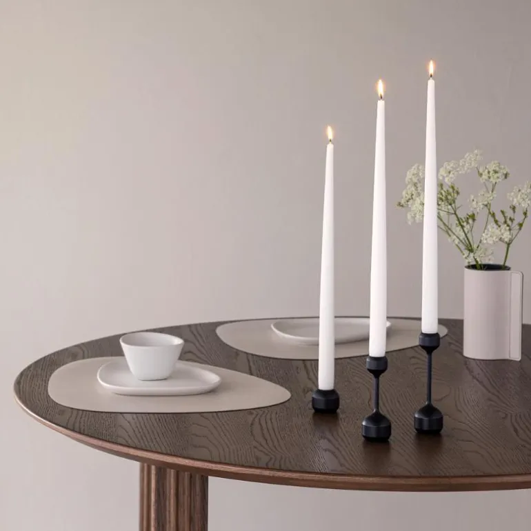 Silhouette lysestake 3,4 cm 2 stk svart