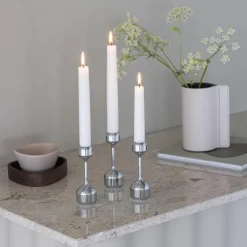 Silhouette lysestake 12 cm krom