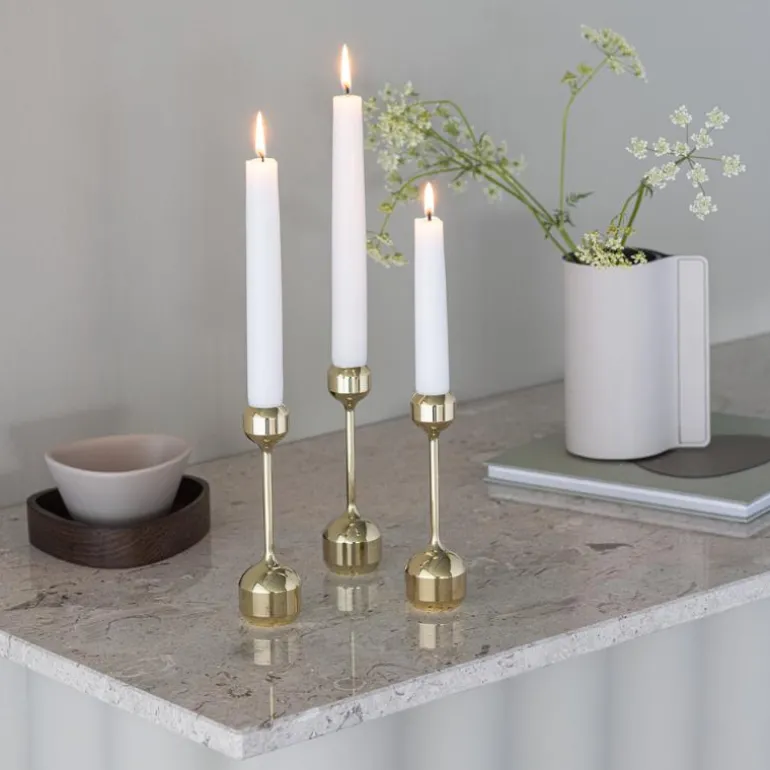 Silhouette lysestake 14,5 cm gullbelagt