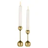 Silhouette lysestake sett 12 + 14,5 cm gullbelagt