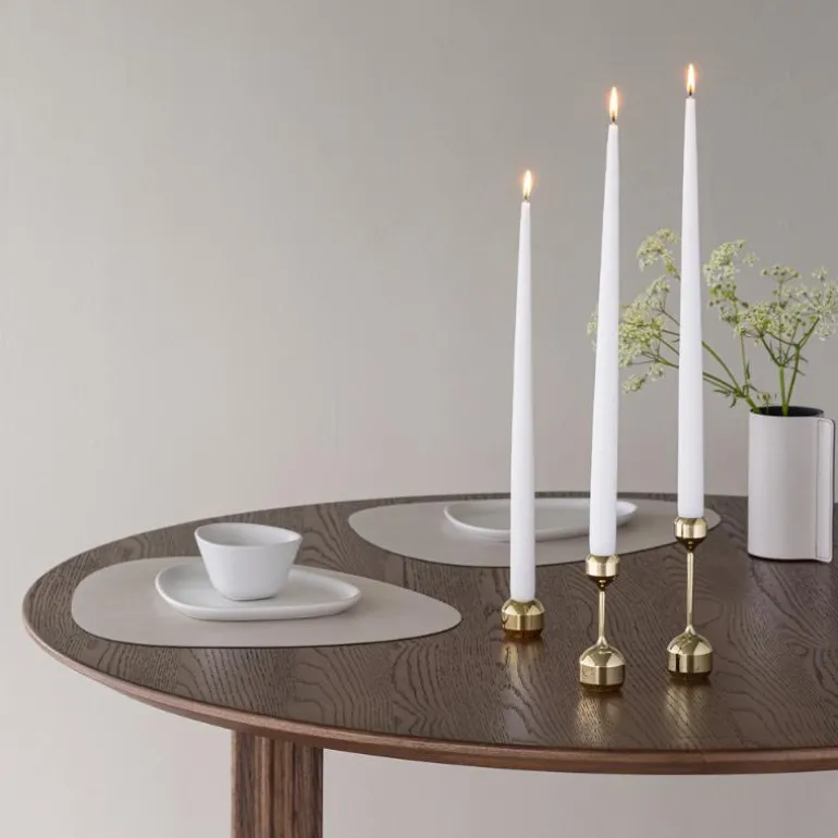 Silhouette lysestake sett 12 + 14,5 cm gullbelagt