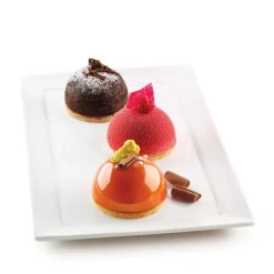 Silikonform halvkule 6 stk 6x3 cm