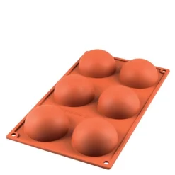 Silikonform halvkule 6 stk 7x3,5 cm