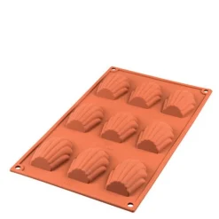 Silikonform madeleinekaker 9 stk 6,8x4,5x1,7 cm