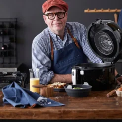 Silikonform til airfryer firkantet 19x19x6 cm grå