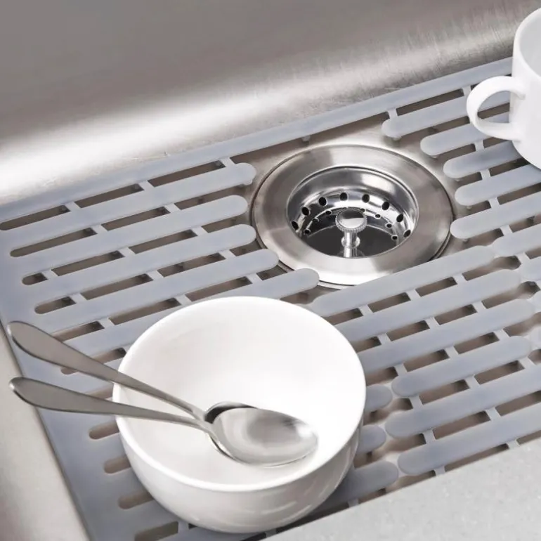 Silikonmatte til vasken liten grå