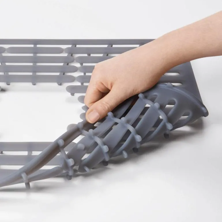 Silikonmatte til vasken liten grå