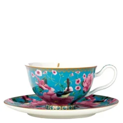 Silk Road kopp med fat 20 cl blå