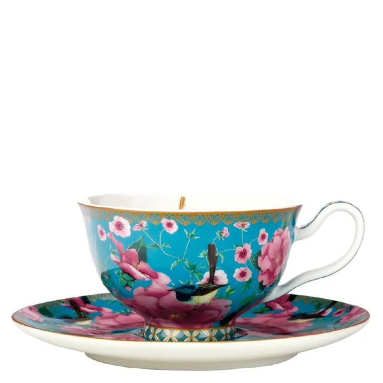 Silk Road kopp med fat 20 cl blå