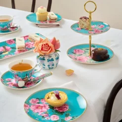 Silk Road kopp med fat 20 cl blå