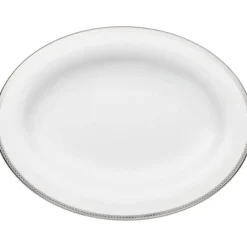 Silver Paisley ovalt fat 32 cm