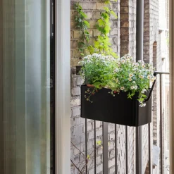 Simply Grow balkongkasse 20x42x20 cm svart