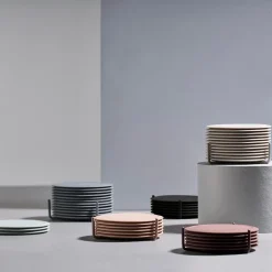 Singles glassbrikker m/holder svart