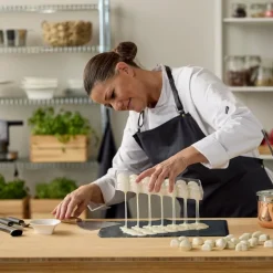 Sjokoladespatel 22 cm eik/rustfritt stål