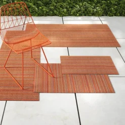 Skinny Stripe dørmatte 61x91 cm orange