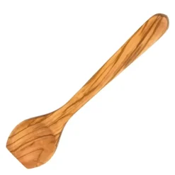 Skje med rett kant 30 cm oliventre