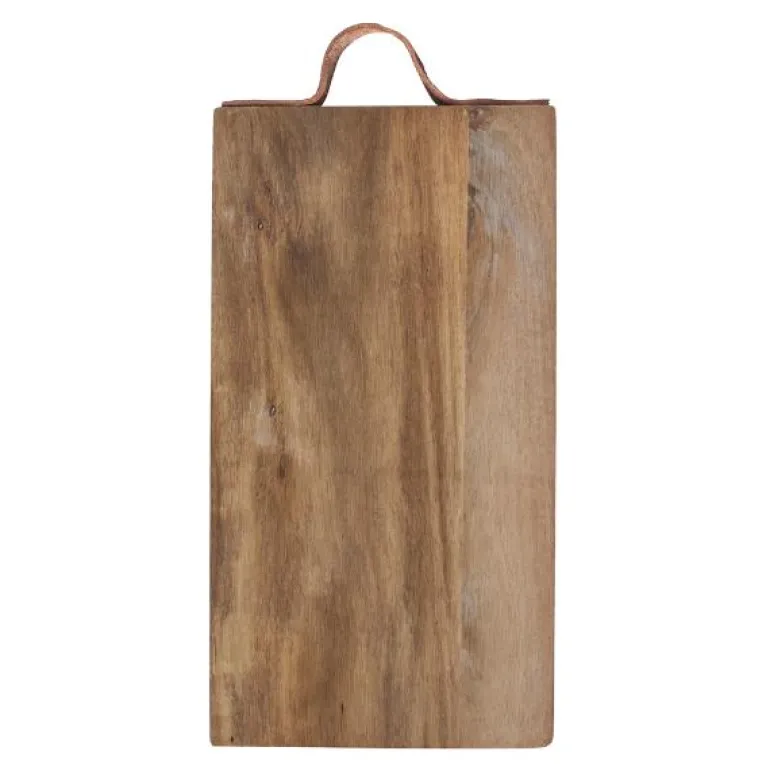 Skjærebrett med rem akasie 48x27 cm