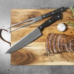 Skjærebrett med rem akasie 48x27 cm