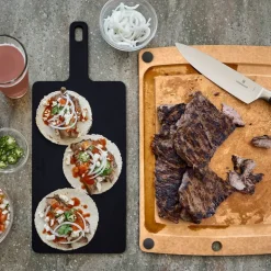 Skjærebrett 35,6x19 cm svart