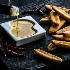 Skål til olivenolje 12 cm 2 deler hvit