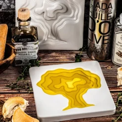 Skål til olivenolje 18 cm hvit