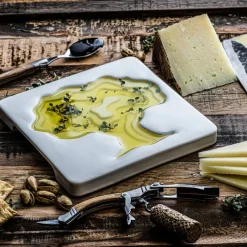 Skål til olivenolje 18 cm hvit