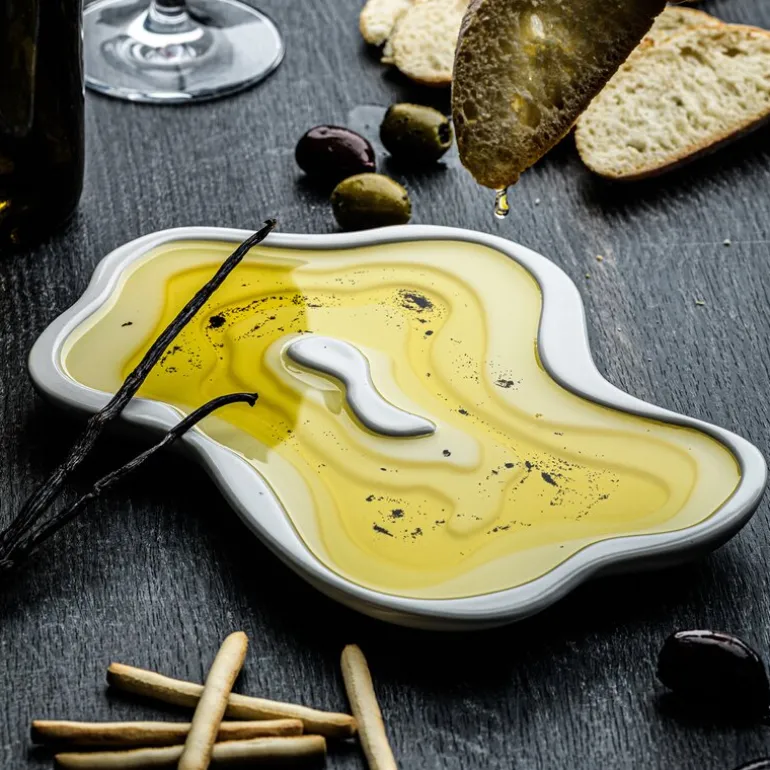 Skål til olivenolje 22 cm hvit