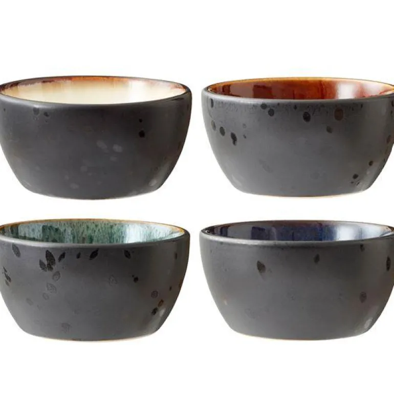 Skålsett 4 stk 10 cm svart