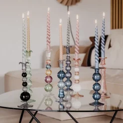 Sky lysestake 25 cm grå/svart