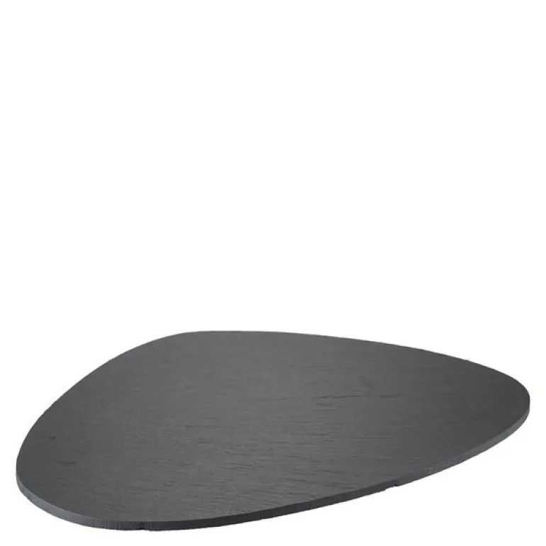 Slate serveringsfat 30x25 cm oval svart