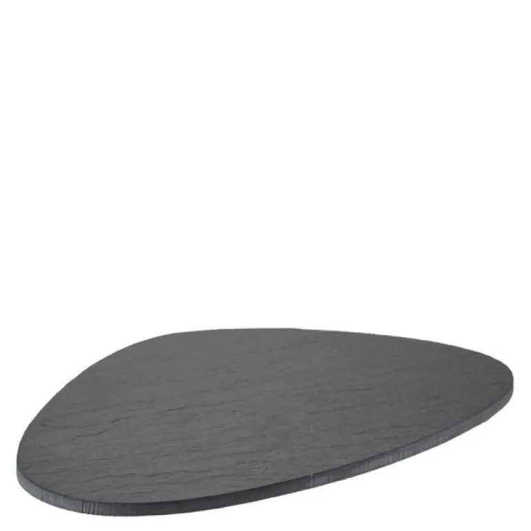 Slate serveringsfat 22x16 cm oval svart
