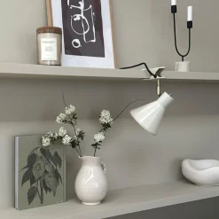 Sleep vegglampe med klemme 16 cm kit-white