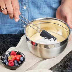 Slikkepott smal 20x2,75 cm stål/silikon