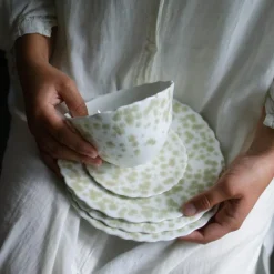 Slåpeblom asjett 21 cm grønn