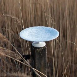 Slåpeblom kakefat 21 cm blå