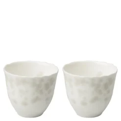 Slåpeblom kopp uten hank 20 cl 2 stk varmgrå