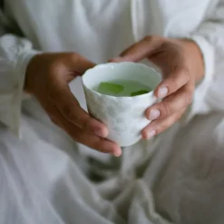 Slåpeblom kopp uten hank 20 cl 2 stk varmgrå